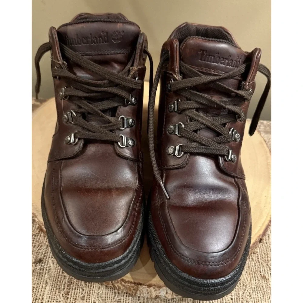 Timberland US Men's‎ Size 10M mahogany Leather Chukka Lace Boots Style 69035